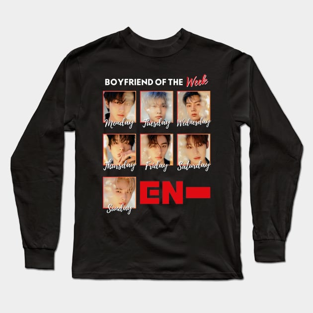 Boyfriend of the Week Enhypen Long Sleeve T-Shirt by wennstore